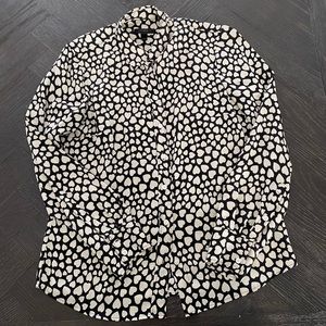 J Crew Stunning Silk Hearts Blouse Sz 4